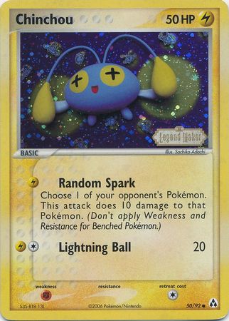 Chinchou (50/92) (Stamped) [EX: Legend Maker] | Dragon's Lair Comics and Fantasy Houston TX