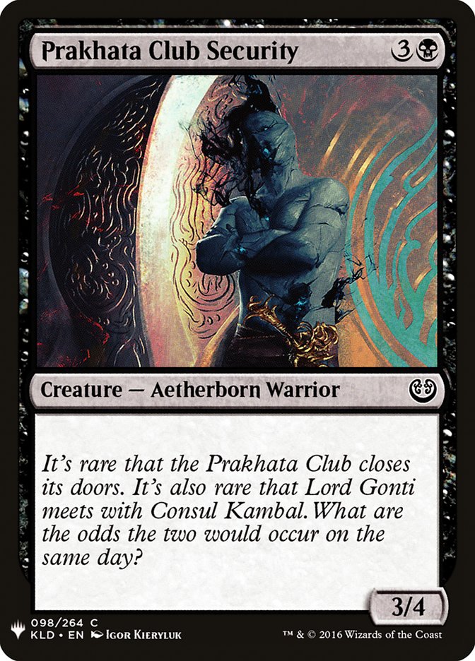 Prakhata Club Security [Mystery Booster] | Dragon's Lair Comics and Fantasy Houston TX