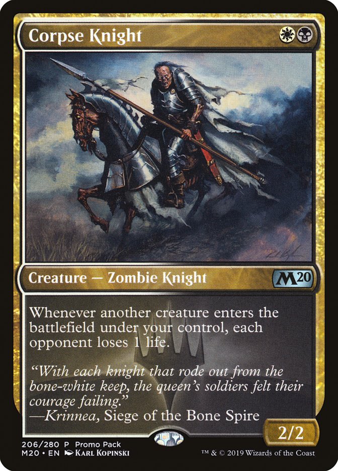 Corpse Knight (Promo Pack) [Core Set 2020 Promos] | Dragon's Lair Comics and Fantasy Houston TX