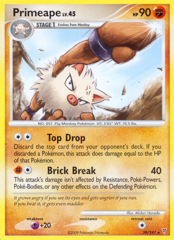 Primeape (39/147) [Platinum: Supreme Victors] | Dragon's Lair Comics and Fantasy Houston TX