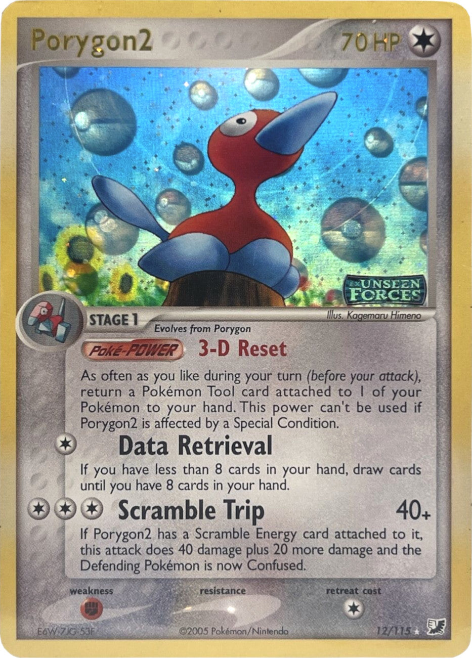 Porygon2 (12/115) (Stamped) [EX: Unseen Forces] | Dragon's Lair Comics and Fantasy Houston TX