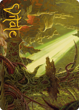Darkmoss Bridge Art Card (Gold-Stamped Signature) [Modern Horizons 2 Art Series] | Dragon's Lair Comics and Fantasy Houston TX