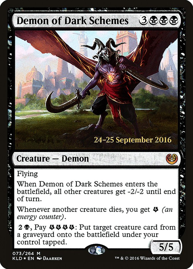 Demon of Dark Schemes [Kaladesh Prerelease Promos] | Dragon's Lair Comics and Fantasy Houston TX