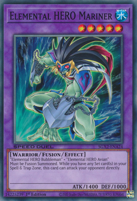 Elemental HERO Mariner [SGX2-ENA24] Common | Dragon's Lair Comics and Fantasy Houston TX