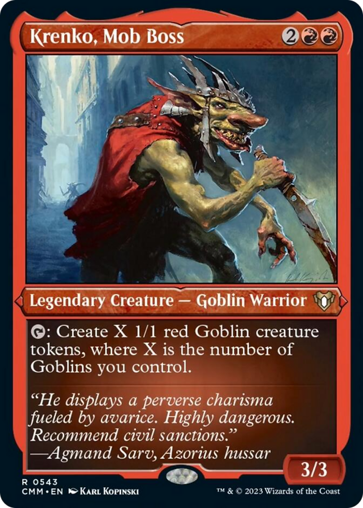 Krenko, Mob Boss (Foil Etched) [Commander Masters] | Dragon's Lair Comics and Fantasy Houston TX