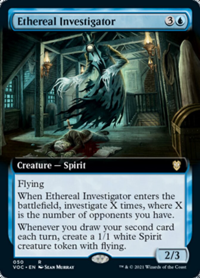 Ethereal Investigator (Extended Art) [Innistrad: Crimson Vow Commander] | Dragon's Lair Comics and Fantasy Houston TX