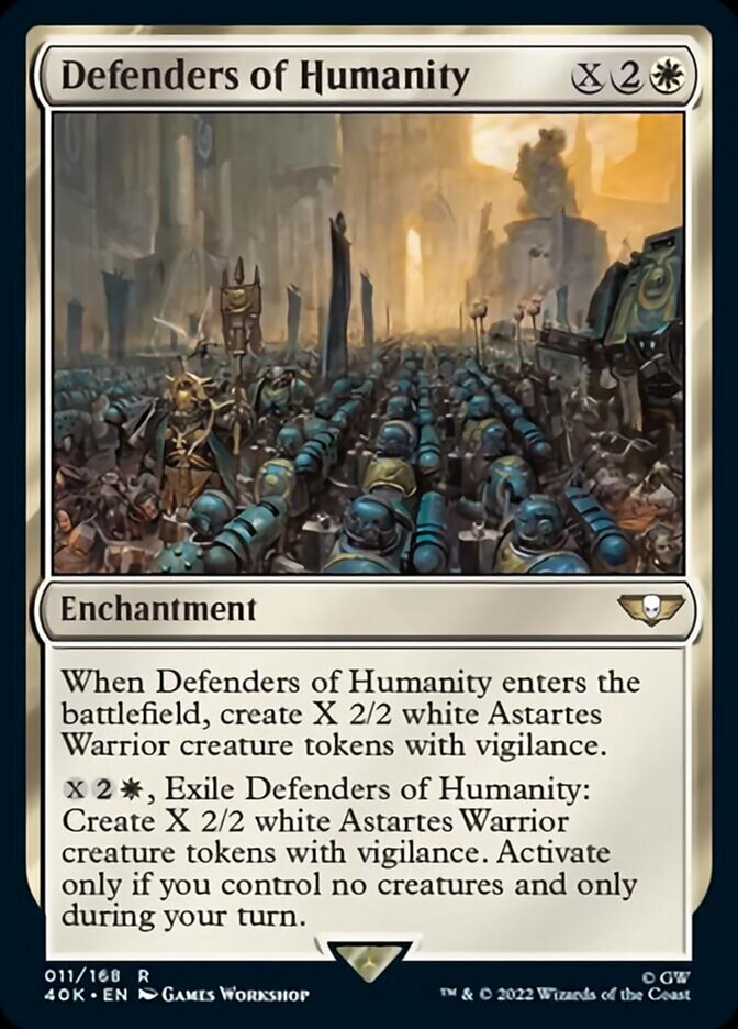 Defenders of Humanity (Surge Foil) [Warhammer 40,000] | Dragon's Lair Comics and Fantasy Houston TX