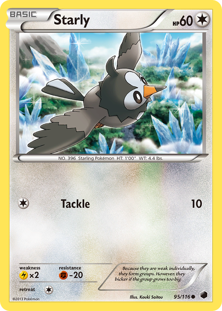 Starly (95/116) [Black & White: Plasma Freeze] | Dragon's Lair Comics and Fantasy Houston TX