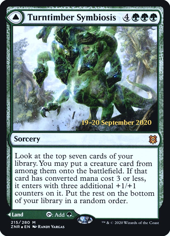 Turntimber Symbiosis // Turntimber, Serpentine Wood [Zendikar Rising Prerelease Promos] | Dragon's Lair Comics and Fantasy Houston TX