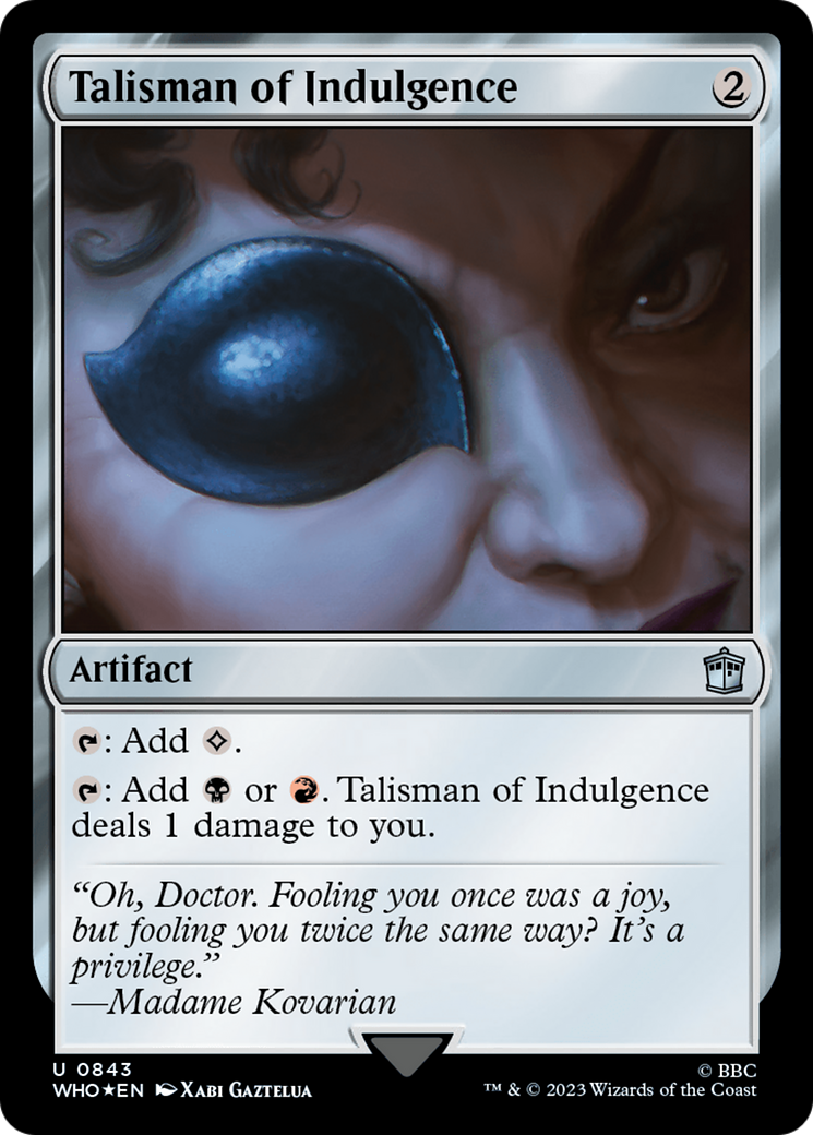 Talisman of Indulgence (Surge Foil) [Doctor Who] | Dragon's Lair Comics and Fantasy Houston TX