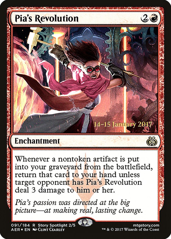 Pia's Revolution [Aether Revolt Prerelease Promos] | Dragon's Lair Comics and Fantasy Houston TX