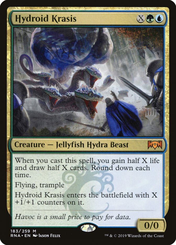 Hydroid Krasis (Promo Pack) [Ravnica Allegiance Promos] | Dragon's Lair Comics and Fantasy Houston TX