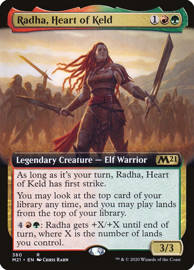 Radha, Heart of Keld (Extended Art) [Core Set 2021] | Dragon's Lair Comics and Fantasy Houston TX