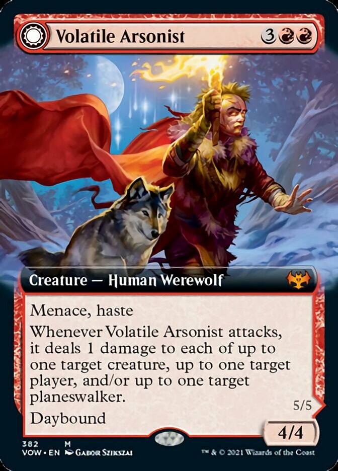 Volatile Arsonist // Dire-Strain Anarchist (Extended Art) [Innistrad: Crimson Vow] | Dragon's Lair Comics and Fantasy Houston TX
