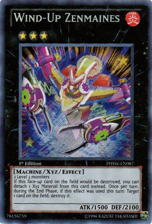 Wind-Up Zenmaines [PHSW-EN087] Secret Rare | Dragon's Lair Comics and Fantasy Houston TX