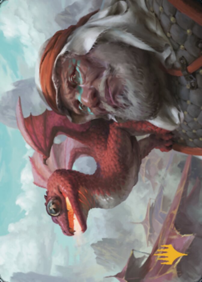 Dragon Whelp Art Card (Gold-Stamped Signature) [Dominaria United Art Series] | Dragon's Lair Comics and Fantasy Houston TX