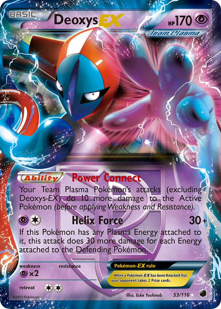 Deoxys EX (53/116) [Black & White: Plasma Freeze] | Dragon's Lair Comics and Fantasy Houston TX