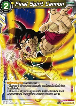 Final Spirit Cannon (DB1-079) [Mythic Booster] | Dragon's Lair Comics and Fantasy Houston TX