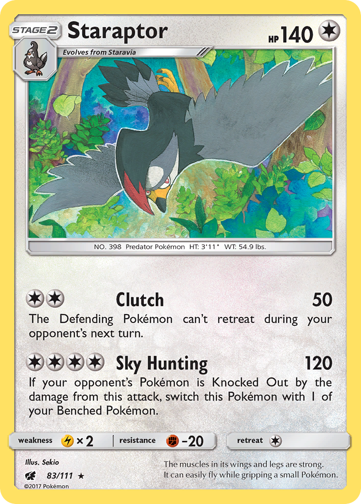 Staraptor (83/111) [Sun & Moon: Crimson Invasion] | Dragon's Lair Comics and Fantasy Houston TX