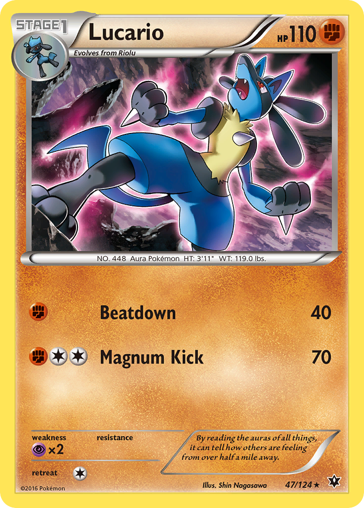 Lucario (47/124) [XY: Fates Collide] | Dragon's Lair Comics and Fantasy Houston TX