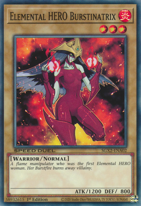 Elemental HERO Burstinatrix [SGX2-ENA02] Common | Dragon's Lair Comics and Fantasy Houston TX