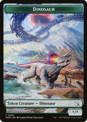 Elemental (09) // Dinosaur Double-Sided Token [March of the Machine Tokens] | Dragon's Lair Comics and Fantasy Houston TX