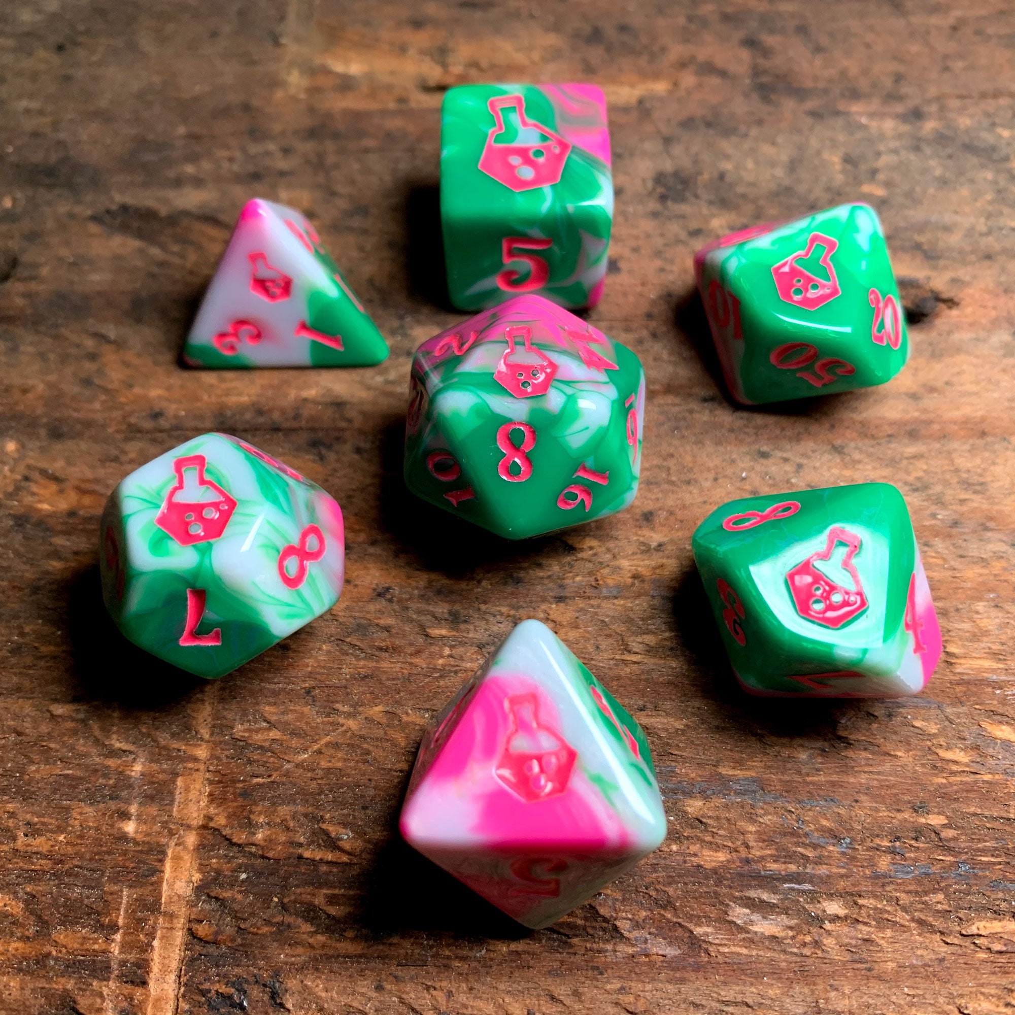 PolyDice Potions Poly 7 Set: Assorted Colors | Dragon's Lair Comics and Fantasy Houston TX