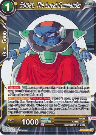 Sorbet, The Loyal Commander (BT1-092) [Galactic Battle] | Dragon's Lair Comics and Fantasy Houston TX