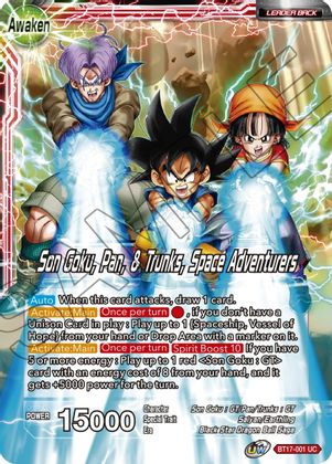 Son Goku // Son Goku, Pan, and Trunks, Space Adventurers (BT17-001) [Ultimate Squad] | Dragon's Lair Comics and Fantasy Houston TX