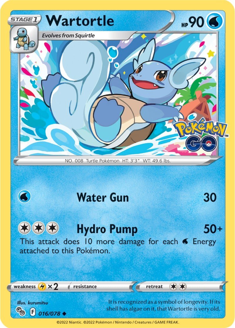 Wartortle (016/078) [Pokémon GO] | Dragon's Lair Comics and Fantasy Houston TX