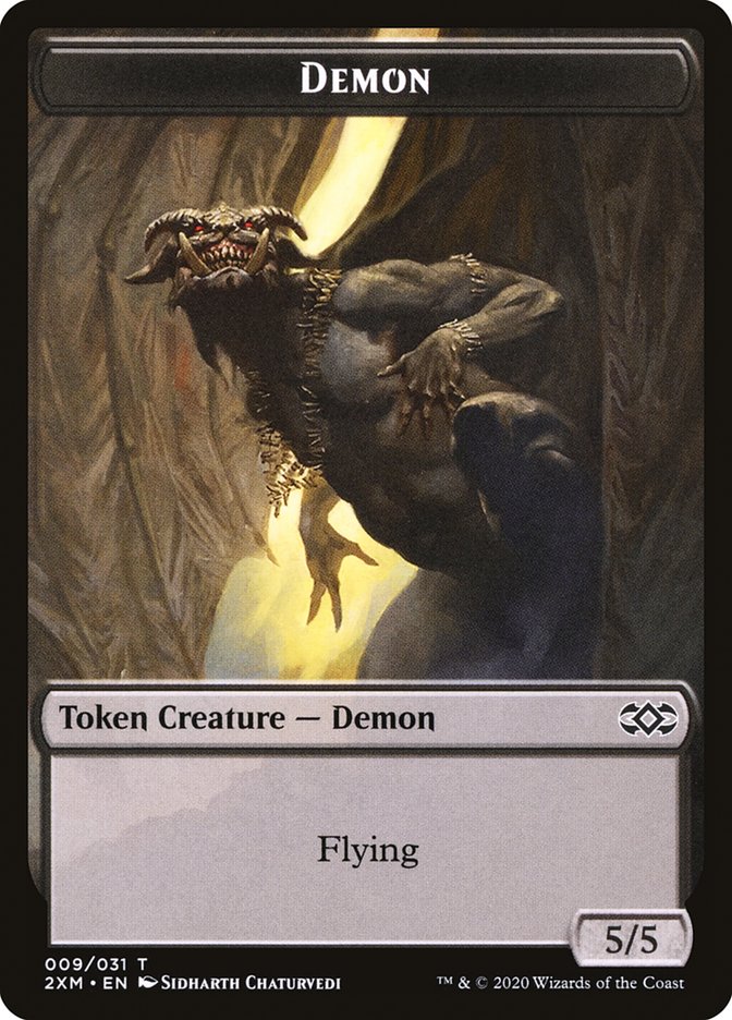 Demon Token [Double Masters Tokens] | Dragon's Lair Comics and Fantasy Houston TX