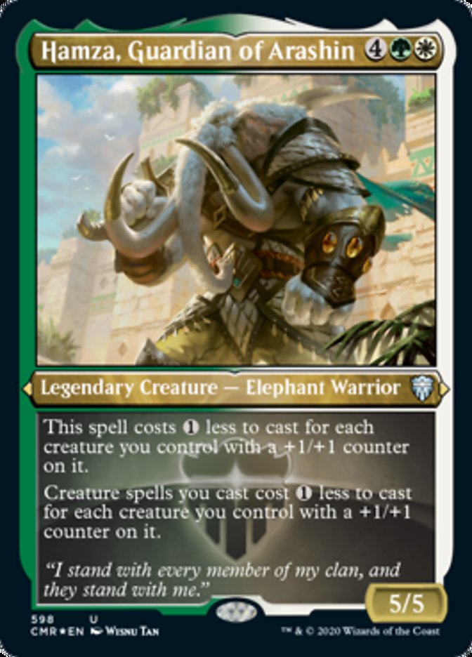 Hamza, Guardian of Arashin (Etched) [Commander Legends] | Dragon's Lair Comics and Fantasy Houston TX