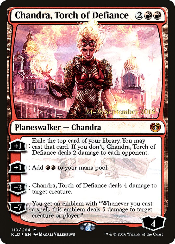 Chandra, Torch of Defiance [Kaladesh Prerelease Promos] | Dragon's Lair Comics and Fantasy Houston TX