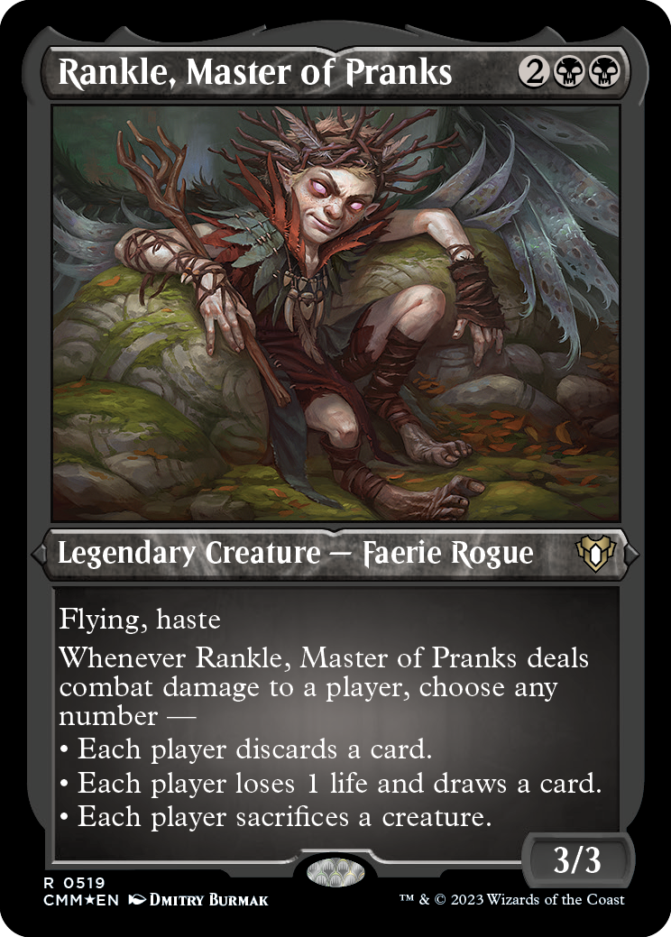 Rankle, Master of Pranks (Foil Etched) [Commander Masters] | Dragon's Lair Comics and Fantasy Houston TX