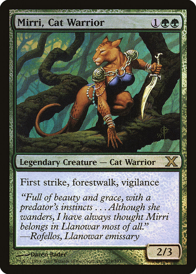 Mirri, Cat Warrior (Premium Foil) [Tenth Edition] | Dragon's Lair Comics and Fantasy Houston TX