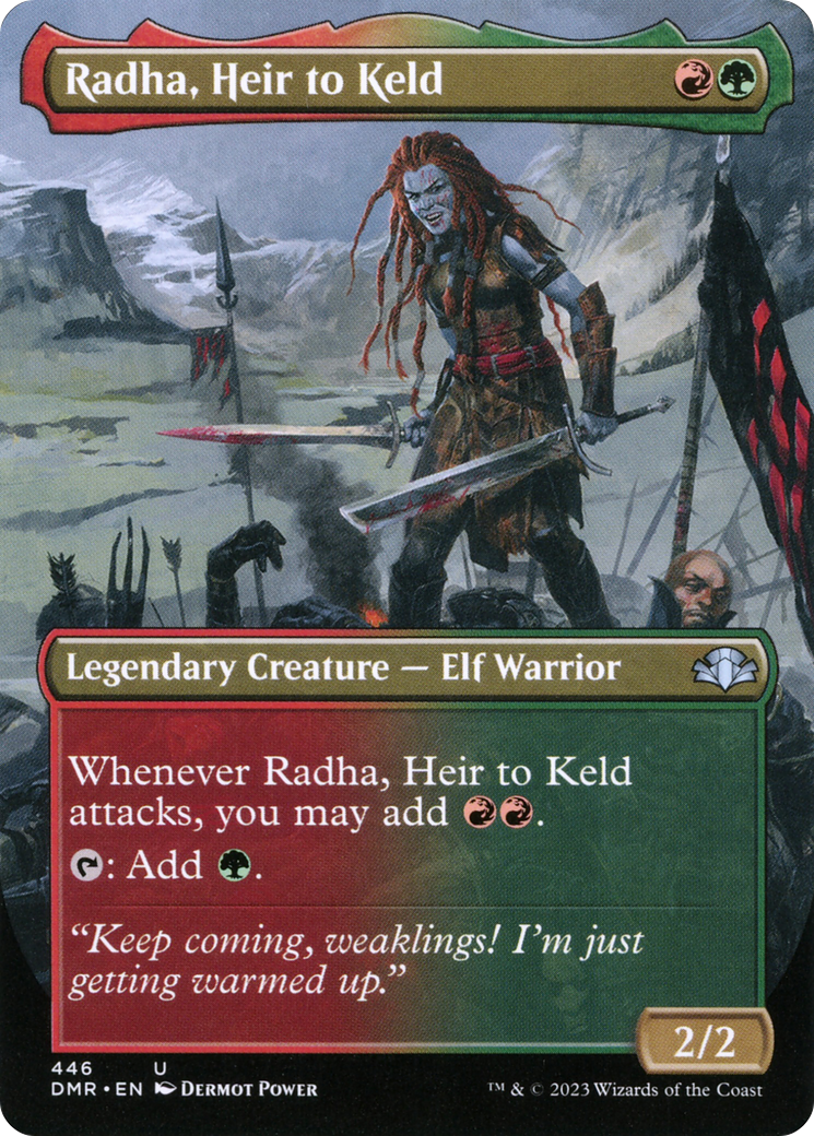 Radha, Heir to Keld (Borderless Alternate Art) [Dominaria Remastered] | Dragon's Lair Comics and Fantasy Houston TX
