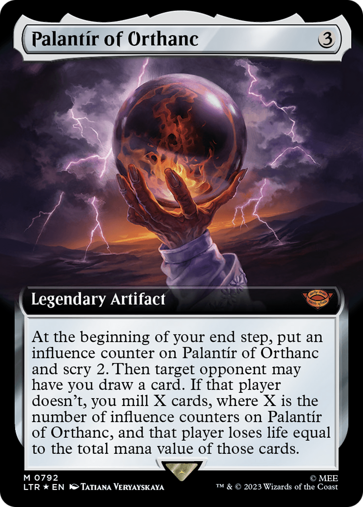 Palantir of Orthanc (Extended Art) (Surge Foil) [The Lord of the Rings: Tales of Middle-Earth] | Dragon's Lair Comics and Fantasy Houston TX