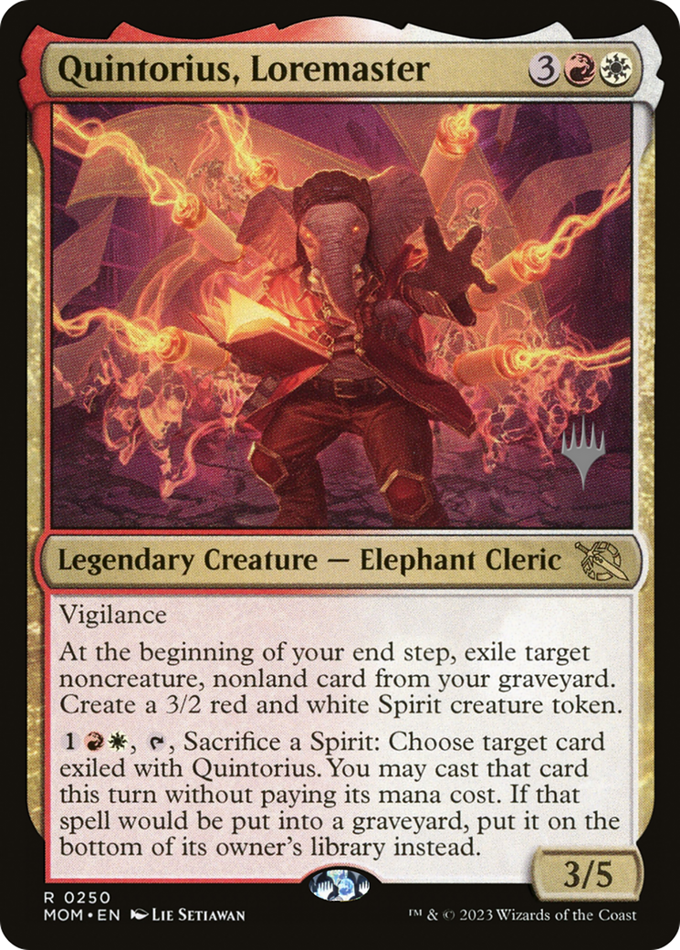 Quintorius, Loremaster (Promo Pack) [March of the Machine Promos] | Dragon's Lair Comics and Fantasy Houston TX