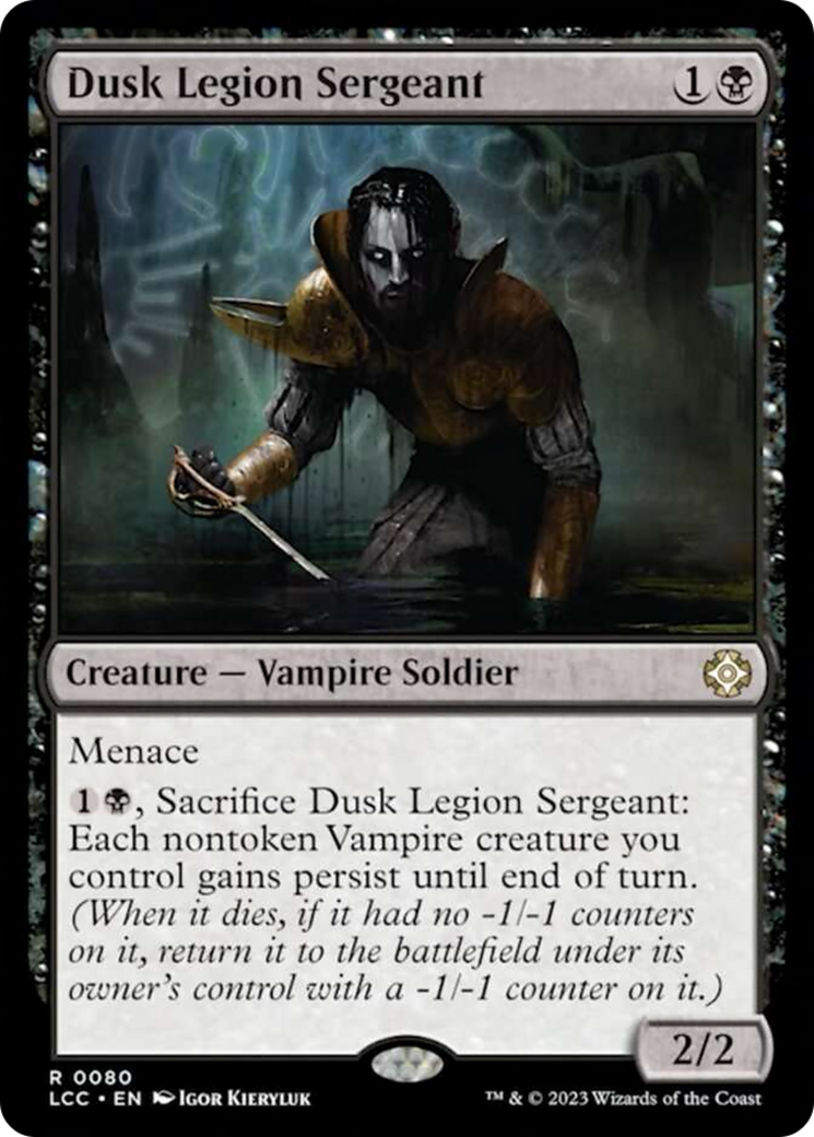 Dusk Legion Sergeant [The Lost Caverns of Ixalan Commander] | Dragon's Lair Comics and Fantasy Houston TX