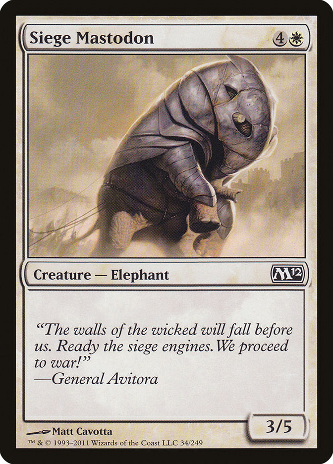 Siege Mastodon [Magic 2012] | Dragon's Lair Comics and Fantasy Houston TX