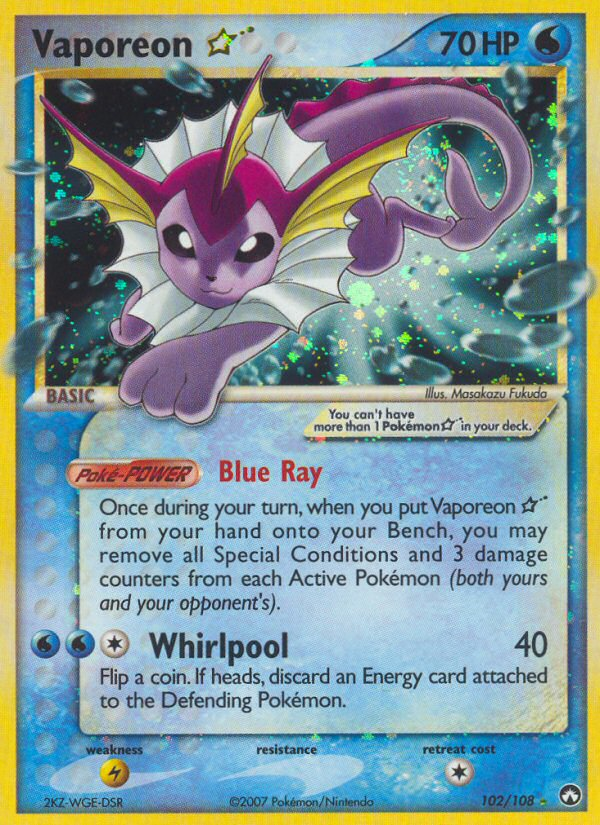 Vaporeon Star (102/108) [EX: Power Keepers] | Dragon's Lair Comics and Fantasy Houston TX