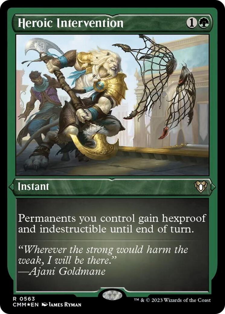 Heroic Intervention (Foil Etched) [Commander Masters] | Dragon's Lair Comics and Fantasy Houston TX