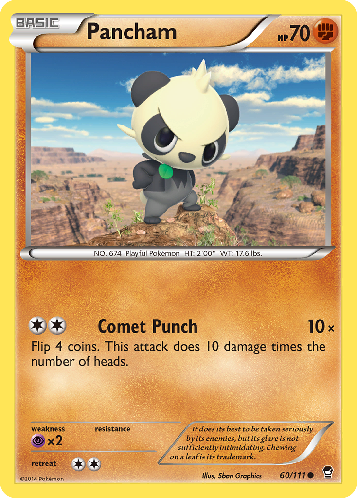 Pancham (60/111) [XY: Furious Fists] | Dragon's Lair Comics and Fantasy Houston TX