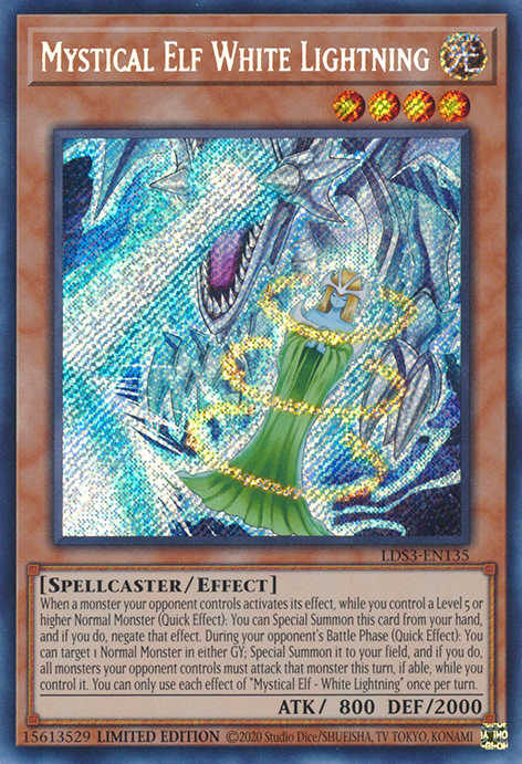 Mystical Elf White Lightning [LDS3-EN135] Secret Rare | Dragon's Lair Comics and Fantasy Houston TX