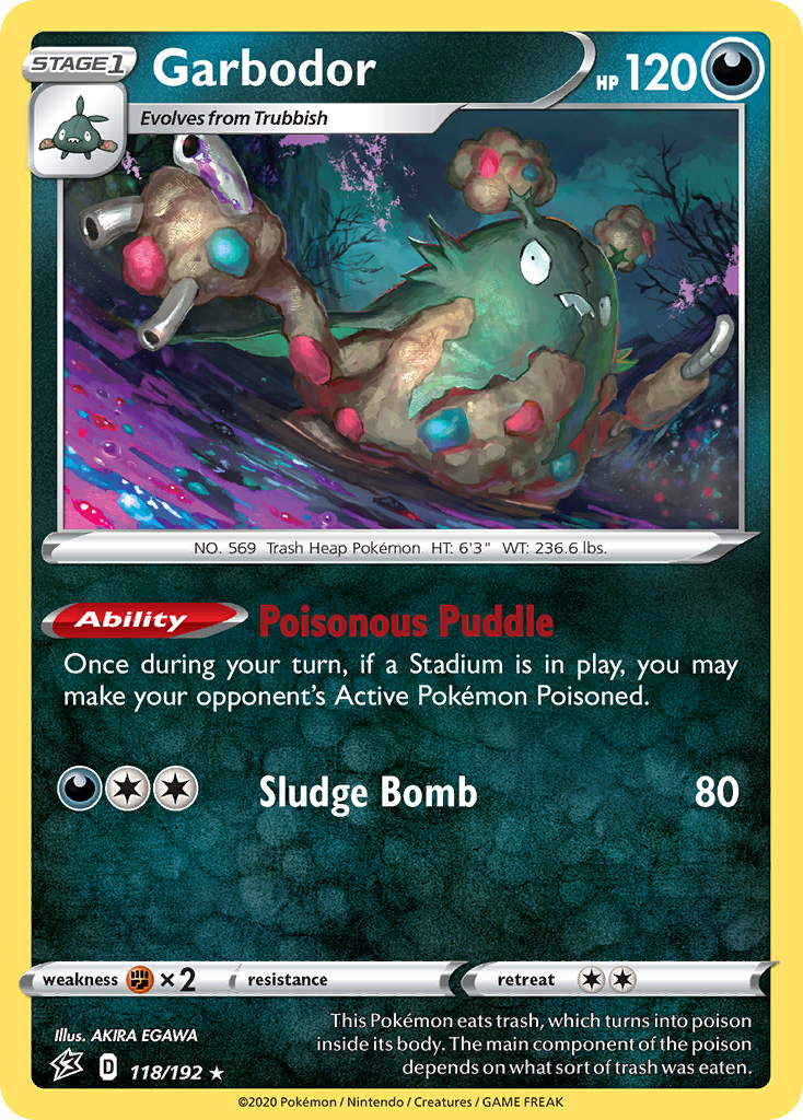 Garbodor (118/192) [Sword & Shield: Rebel Clash] | Dragon's Lair Comics and Fantasy Houston TX