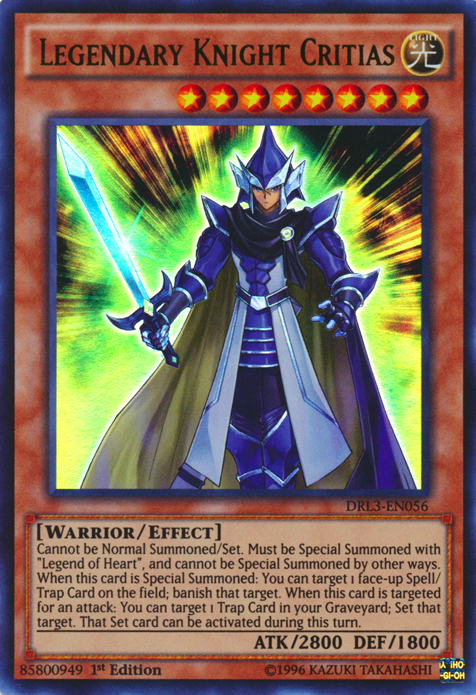 Legendary Knight Critias [DRL3-EN056] Ultra Rare | Dragon's Lair Comics and Fantasy Houston TX