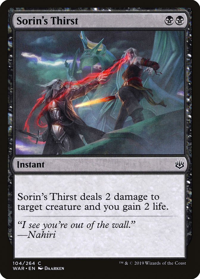 Sorin's Thirst [War of the Spark] | Dragon's Lair Comics and Fantasy Houston TX