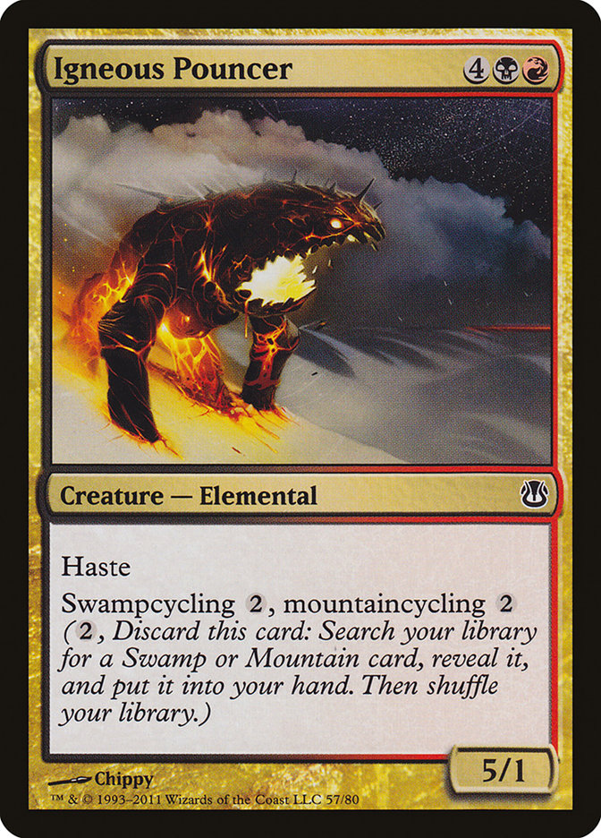 Igneous Pouncer [Duel Decks: Ajani vs. Nicol Bolas] | Dragon's Lair Comics and Fantasy Houston TX