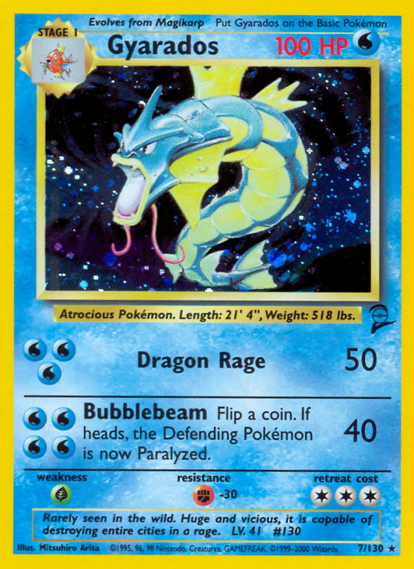 Gyarados (7/130) [Base Set 2] | Dragon's Lair Comics and Fantasy Houston TX