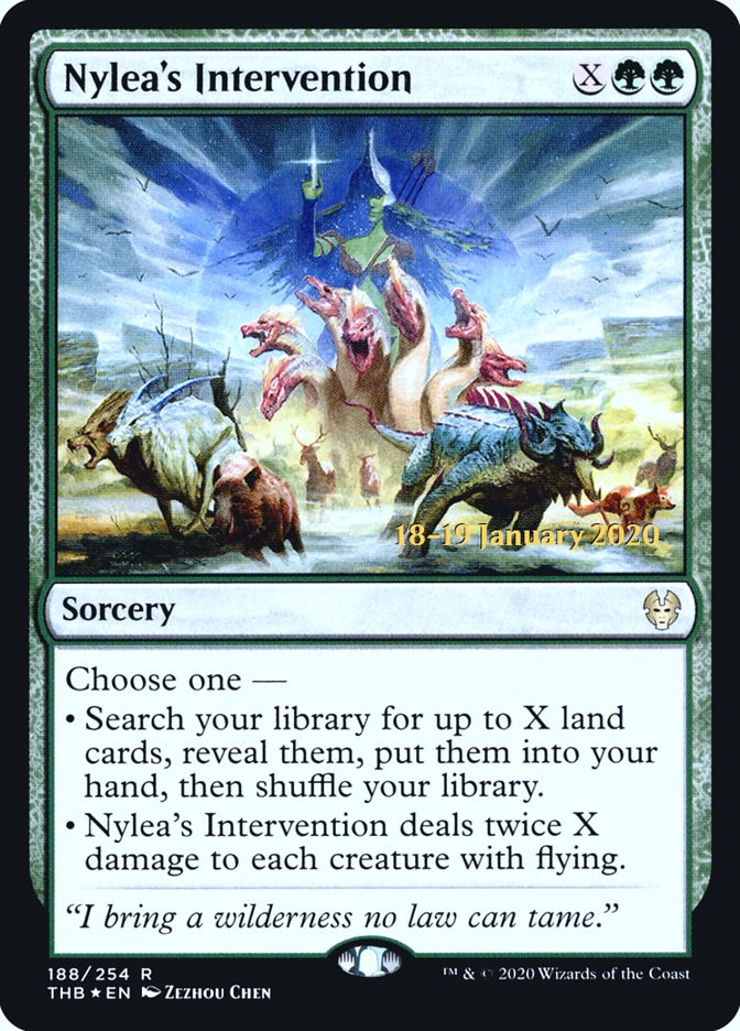 Nylea's Intervention [Theros Beyond Death Prerelease Promos] | Dragon's Lair Comics and Fantasy Houston TX